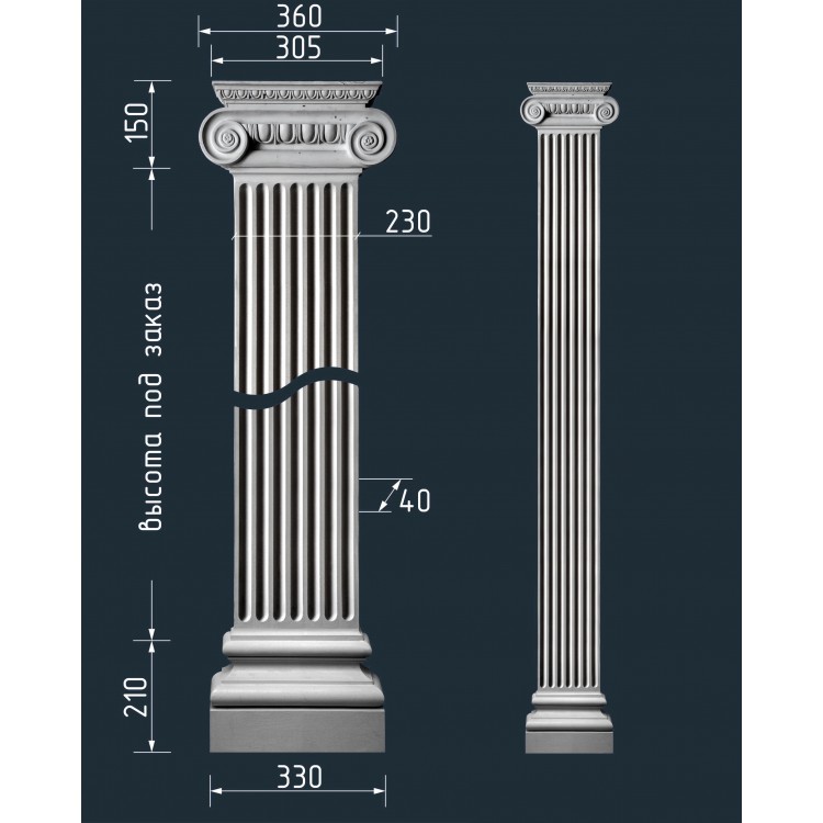 Пилястр прямых фото